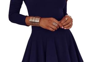 Elegantes Minikleid mit weitem Rüschenrock  KYLIANA, dunkelblau