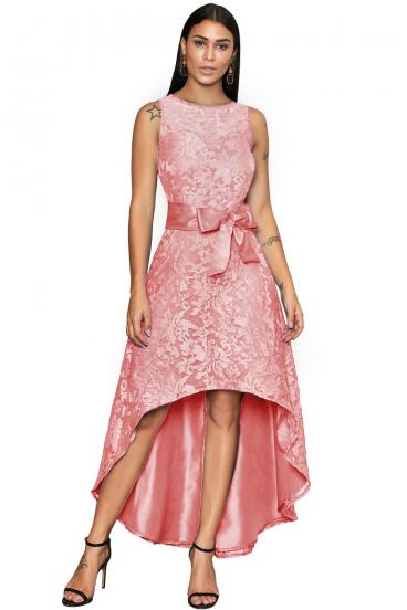Elegantes ärmelloses Minikleid mit schöner Spitze  Suzan, rosa