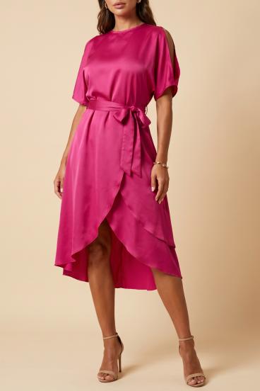Elegantes Midikleid mit Cut-Outs  Thiena, fuchsia