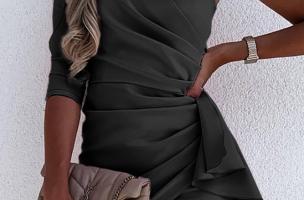 Elegantes Minikleid mit Rüschen  Ricaletta, schwarz