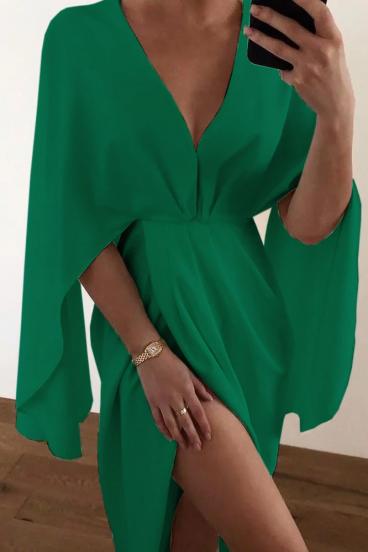 Elegantes Minikleid mit Schlitz  Coccolia, grün