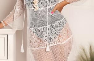 Mini-Sommerkleid mit Spitze Ripalta, weiß