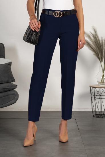 Elegante lange Hose mit gerader Schnittform Tordina, dunkelblau