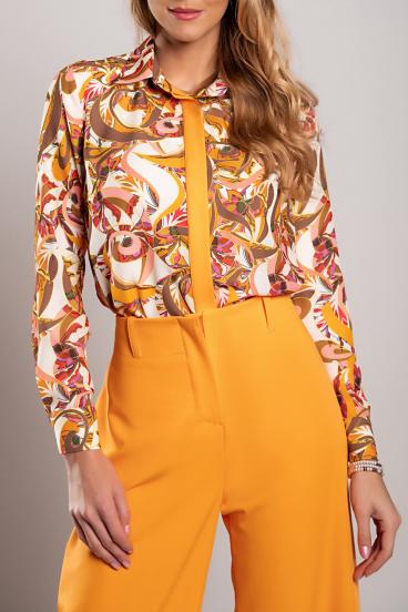 Elegantes Shirt mit Print, orange