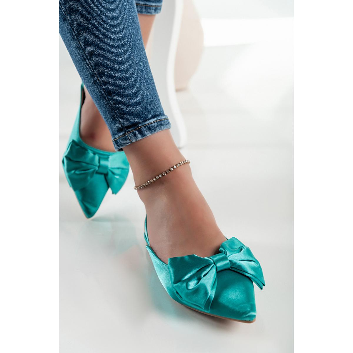 Schuhe Mit Zierschleife, Grün