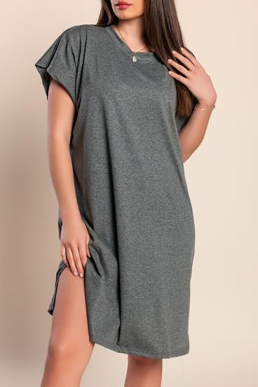 Minikleid mit losen Ärmeln, grau