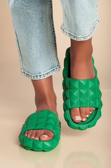 Sandalen mit breitem Riemen, grün