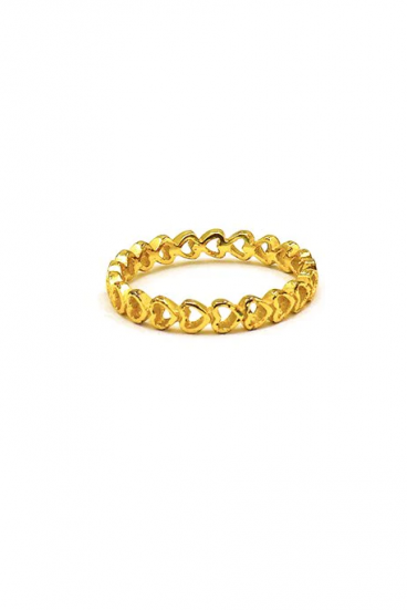 Ring aus Miniherzen, ART1024, goldfarben