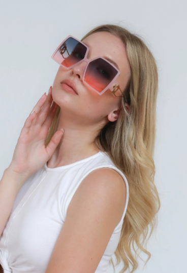 Modische Sonnenbrille, ART2162, rosa
