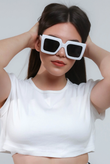Modische Sonnenbrille, ART2170, weiß