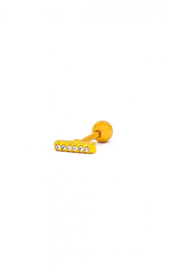 Eleganter Mini-Ohrring, goldfarben.