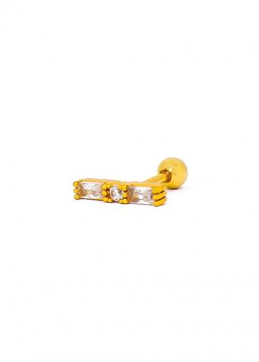 Elegante Mini-Ohrringe, goldfarben