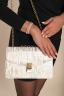 Handtasche mit Krokoprägung, weiß