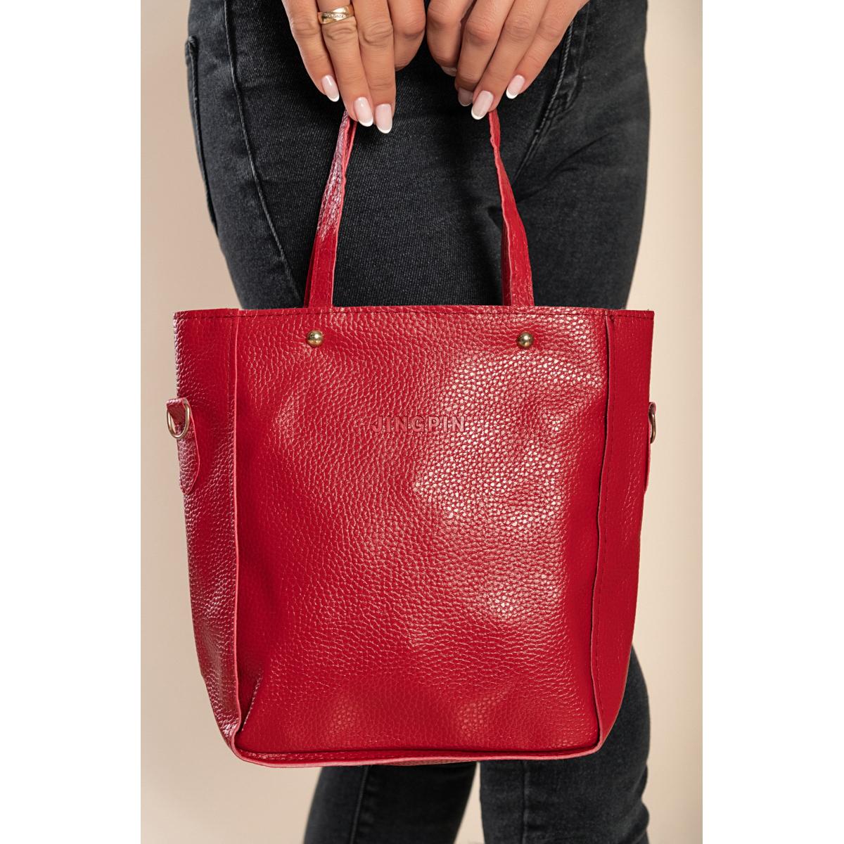 4-Teiliges Handtaschen- Und Portemonnaie-Set, Rot