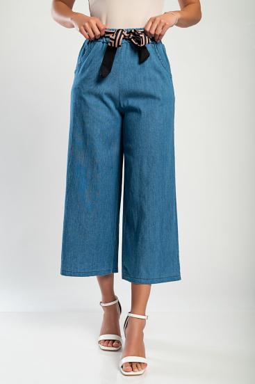 Jeans mit elastischem Bund, blau
