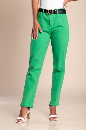 Slim-Fit-Hose aus Baumwolle, grün
