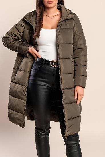 Lange Steppjacke, Militärgrün