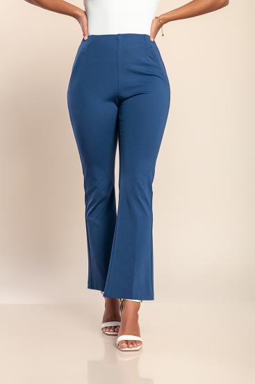Elegante Baumwollhose, blau