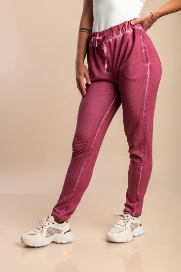 Große Größen Baumwoll-Sporthose, rosa