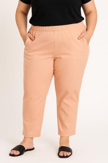 Elegante Hose in Übergröße, Aprikose