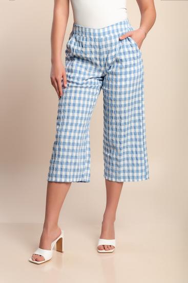 Bedruckte Caprihose, blau