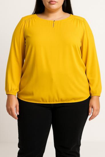 Große Größen Bluse, Senf