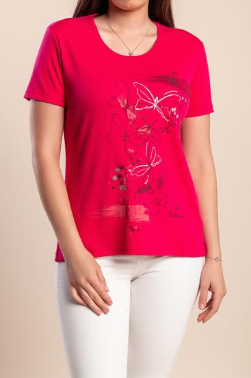 Bedrucktes T-Shirt, rosa