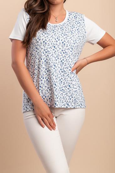 Baumwoll-T-Shirt mit Aufdruck, weiß