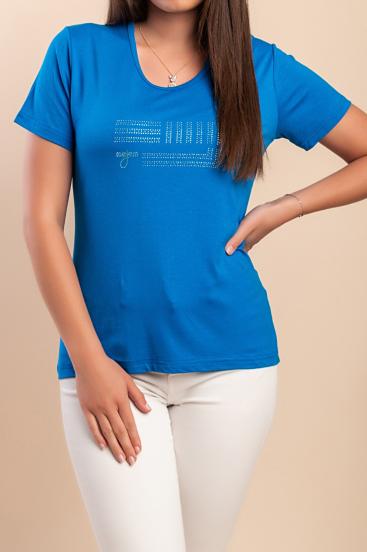 Viskose T-Shirt, königsblau