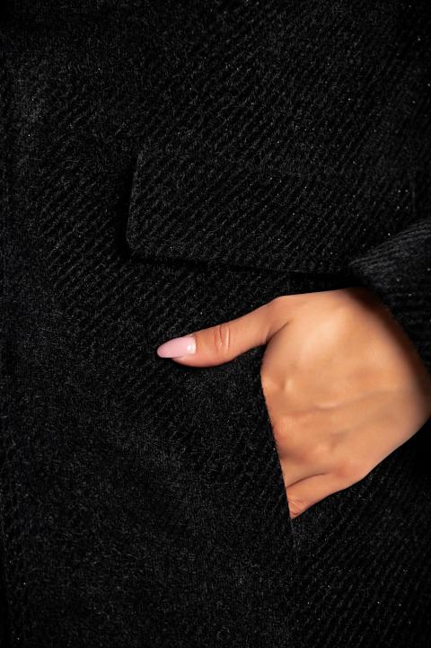 Eleganter Mantel Nusca, schwarz