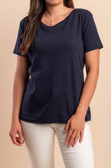 Baumwoll-T-Shirt, dunkelblau