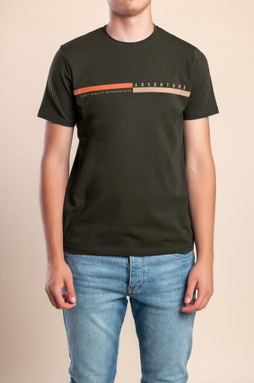Herren Baumwoll-T-Shirt, Olive