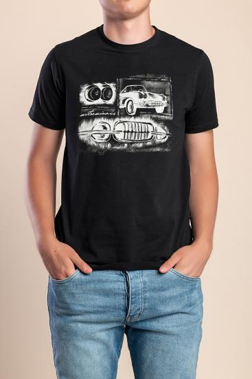 Herren Baumwoll-T-Shirt, Schwarz
