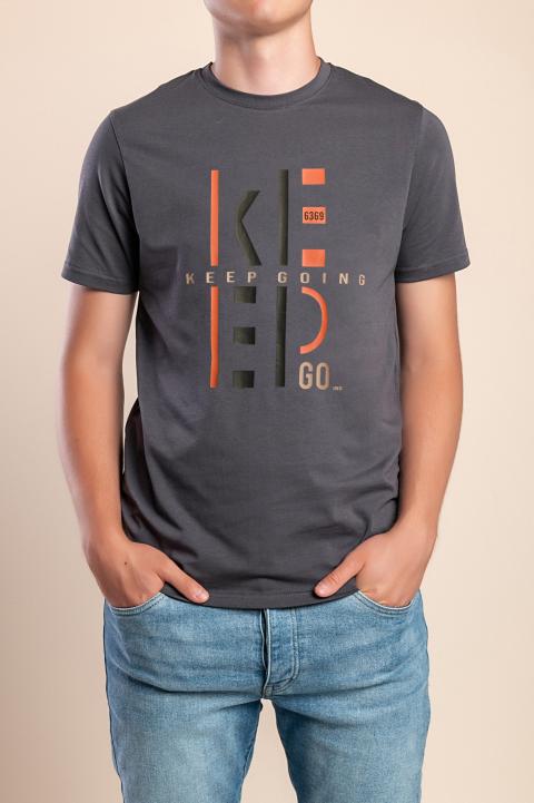 Herren Baumwoll-T-Shirt, grau