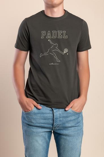 Herren Baumwoll-T-Shirt, olive