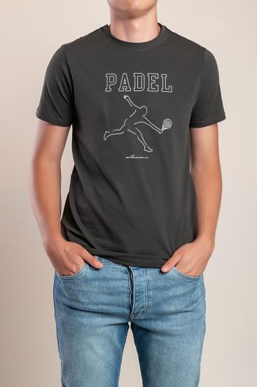 Herren Baumwoll-T-Shirt, grau
