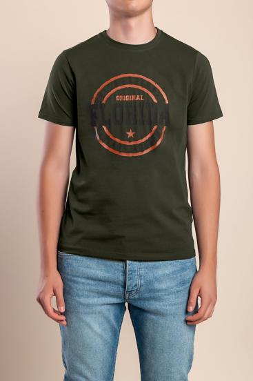 Herren Baumwoll-T-Shirt, Olive