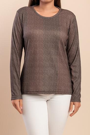 Langarm-T-Shirt, braun