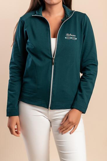 Baumwolljacke mit Reißverschluss, grün