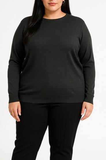 Pullover in Übergröße, dunkelgrau