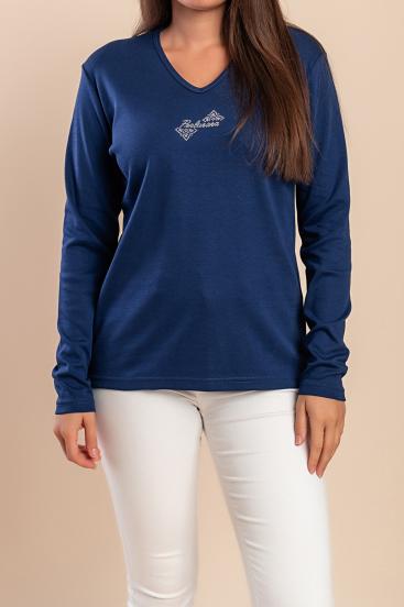 Baumwoll-Top, blau
