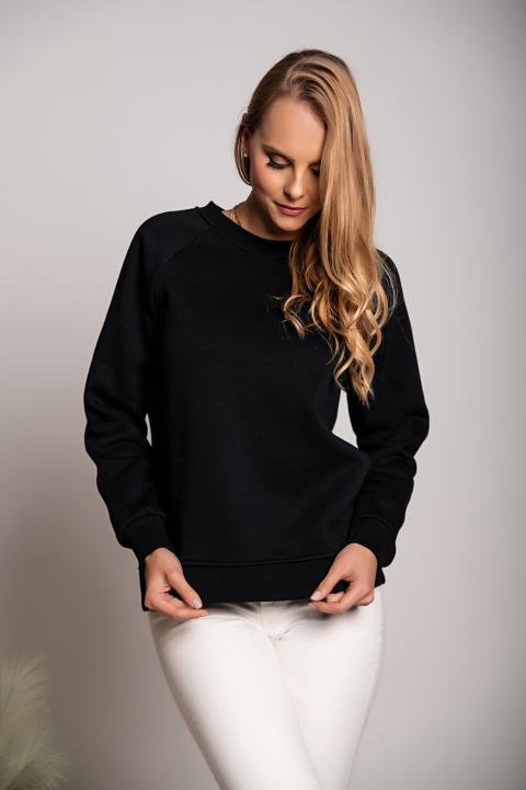 Sport-Baumwoll-Langarm-T-Shirt  Maliya, schwarz