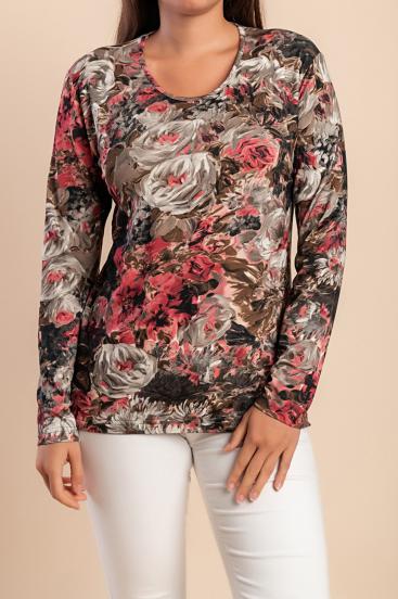 Bedrucktes Top, pink
