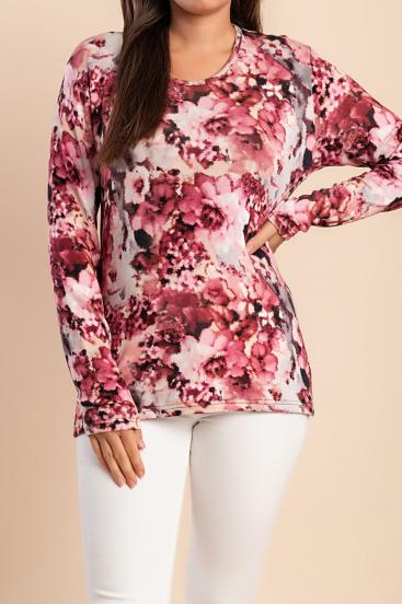 Bedrucktes Top, pink