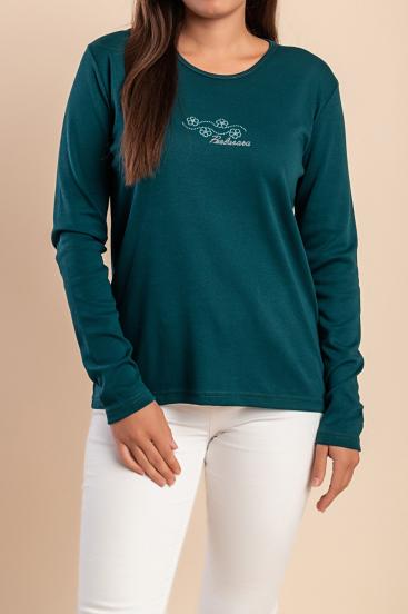 Baumwoll-Longsleeve, grün