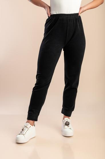 Sportliche Baumwollhose, schwarz