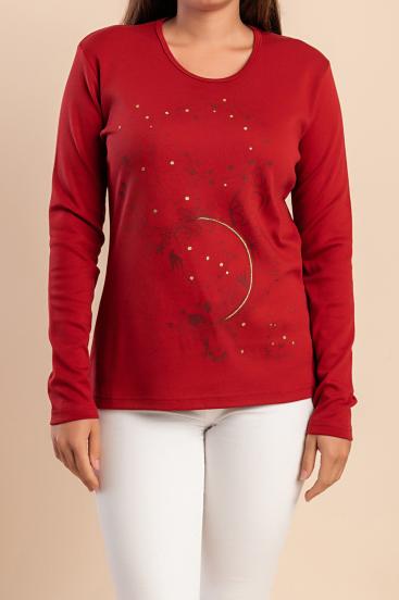 Baumwoll-Longsleeve, rot