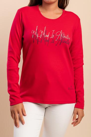 Langarmshirt aus Baumwolle, rosa