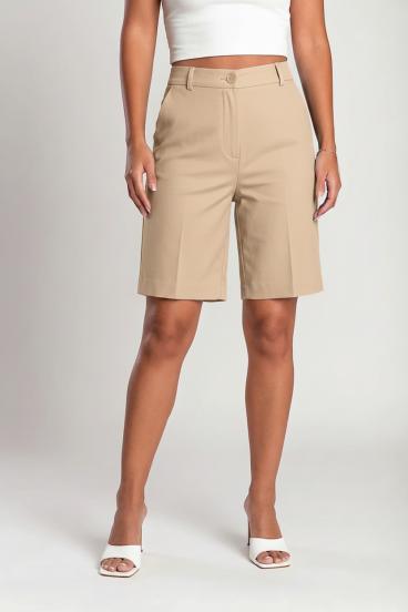 "Luxe Jeans" High Waist Baumwoll-Bermuda-Shorts