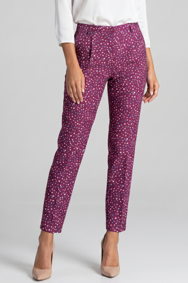 Elegante lange Polka-Dot-Hose, Fuchsia